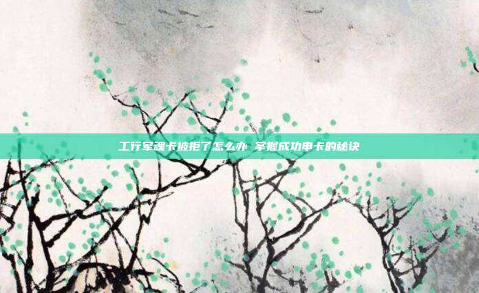 工行军魂卡被拒了怎么办 掌握成功申卡的秘诀