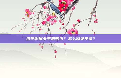 招行附属卡年费多少?怎么减免年费?