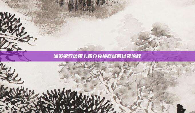 浦发银行信用卡积分兑换商城网址及流程