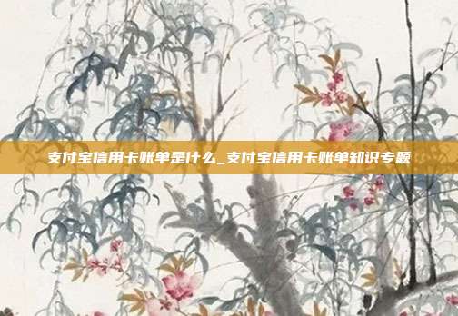 支付宝信用卡账单是什么_支付宝信用卡账单知识专题