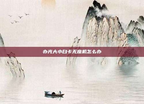 办光大小白卡无座机怎么办