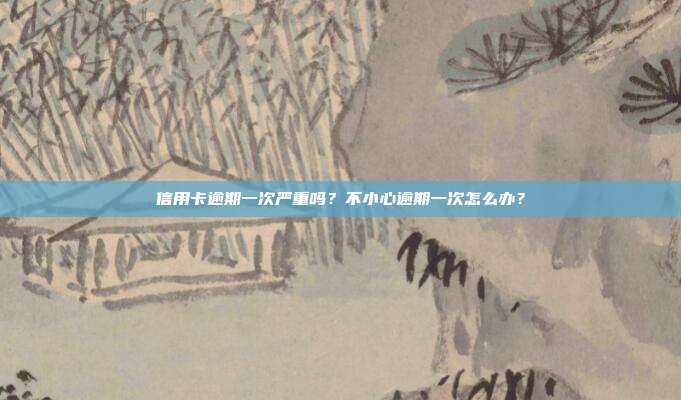 信用卡逾期一次严重吗?不小心逾期一次怎么办?