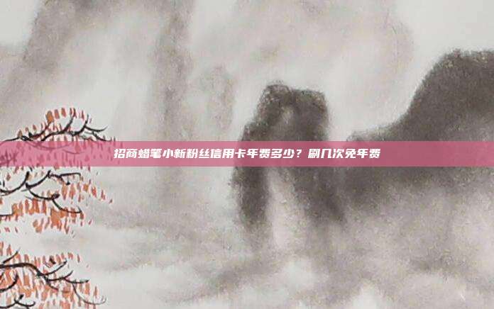 招商蜡笔小新粉丝信用卡年费多少?刷几次免年费