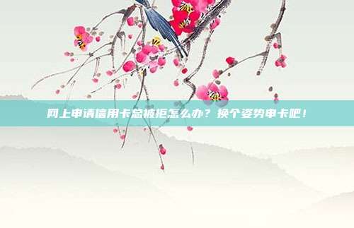 网上申请信用卡总被拒怎么办?换个姿势申卡吧!