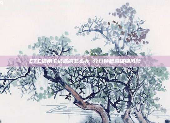 ETC信用卡被盗刷怎么办 分分钟规避盗刷风险