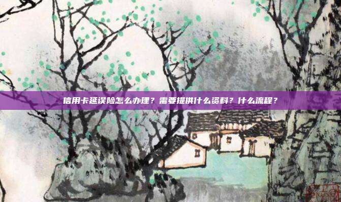 信用卡延误险怎么办理？需要提供什么资料？什么流程？