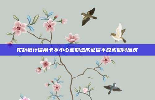 花旗银行信用卡不小心逾期造成征信不良该如何应对