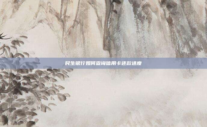 民生银行如何查询信用卡还款进度