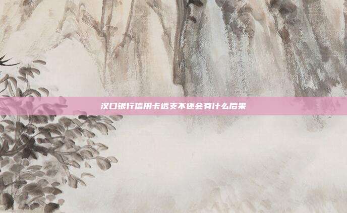 汉口银行信用卡透支不还会有什么后果