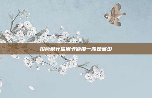 招商银行信用卡额度一般是多少