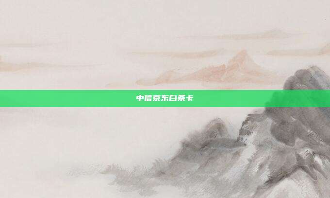 中信京东白条卡