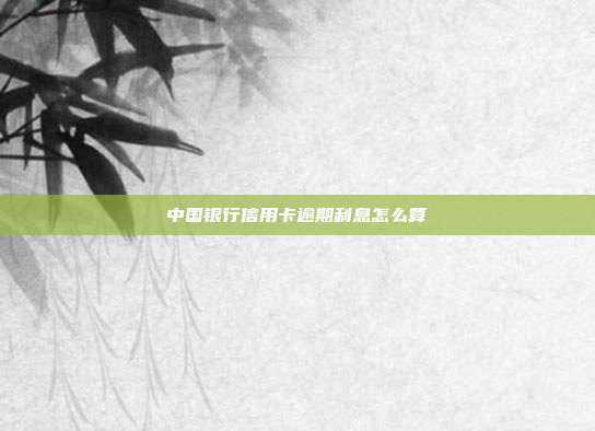 中国银行信用卡逾期利息怎么算