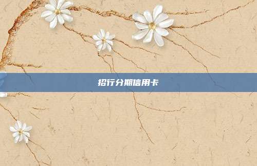 招行分期信用卡