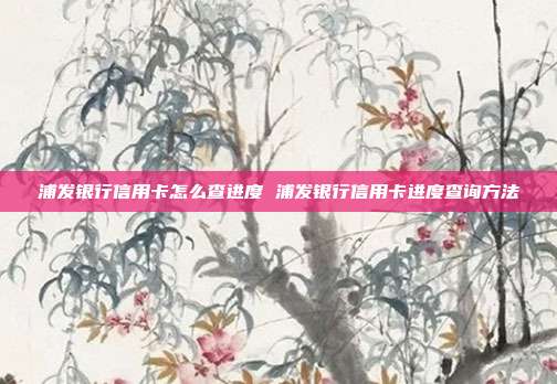 浦发银行信用卡怎么查进度 浦发银行信用卡进度查询方法