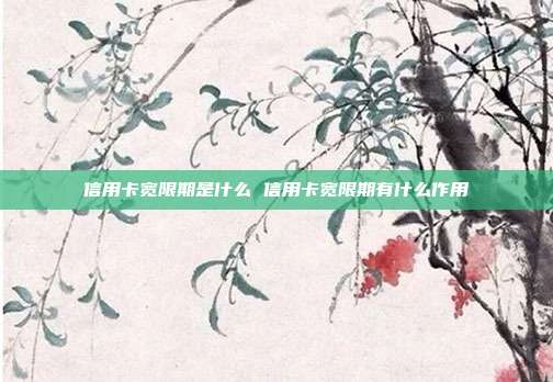 信用卡宽限期是什么 信用卡宽限期有什么作用