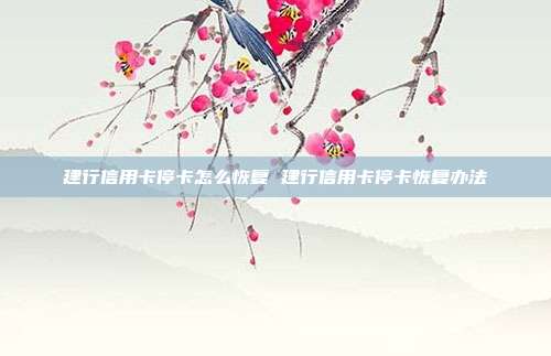 建行信用卡停卡怎么恢复 建行信用卡停卡恢复办法