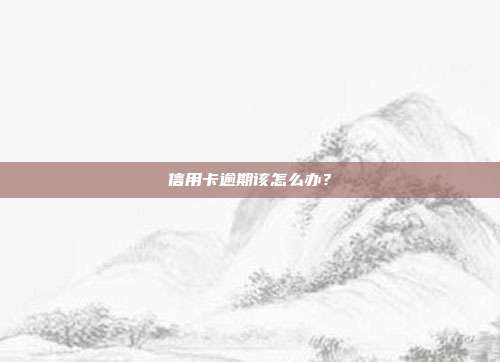 信用卡逾期该怎么办?