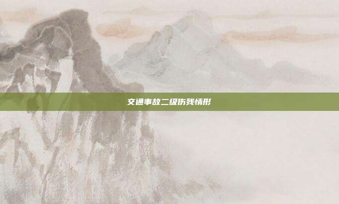 交通事故二级伤残情形