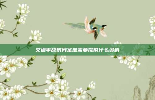 交通事故伤残鉴定需要提供什么资料