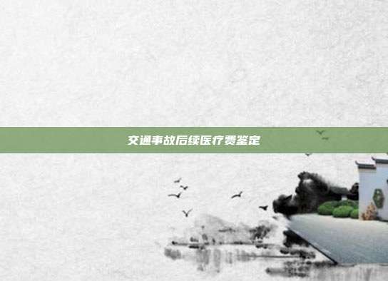 交通事故后续医疗费鉴定