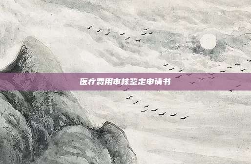 医疗费用审核鉴定申请书