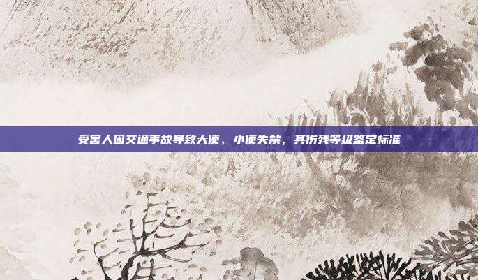 受害人因交通事故导致大便、小便失禁，其伤残等级鉴定标准