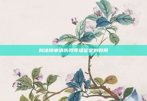 向法院申请伤残等级鉴定的时间