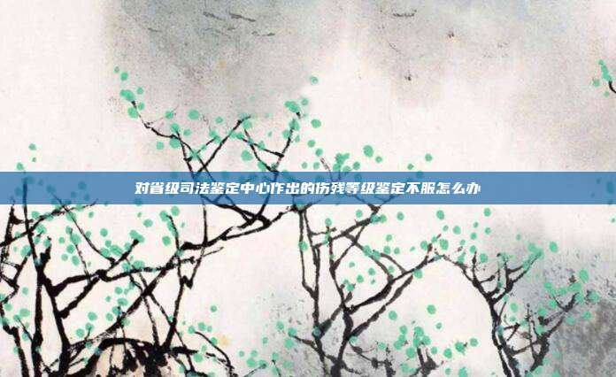 对省级司法鉴定中心作出的伤残等级鉴定不服怎么办