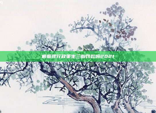根据现行政策生三胎罚款吗2021