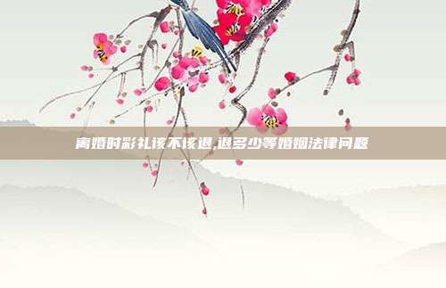 离婚时彩礼该不该退,退多少等婚姻法律问题