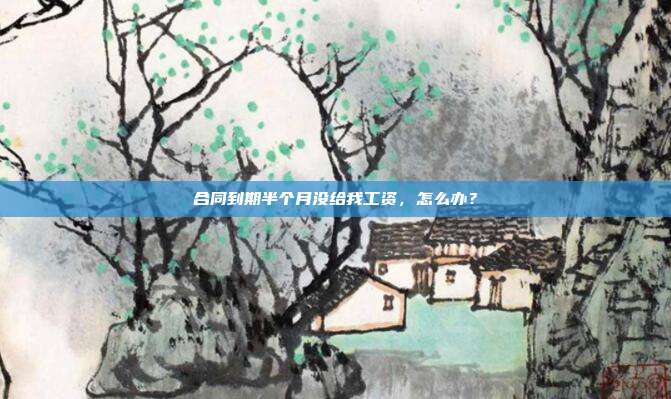 合同到期半个月没给我工资，怎么办？