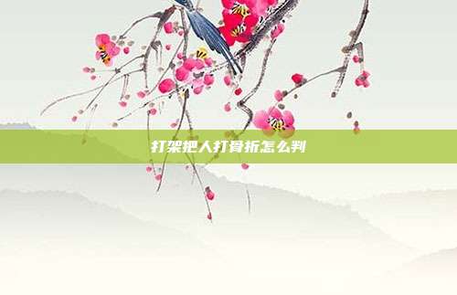 打架把人打骨折怎么判