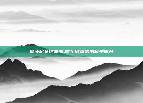 最淡定交通事故,翻车被救出后牵手离开